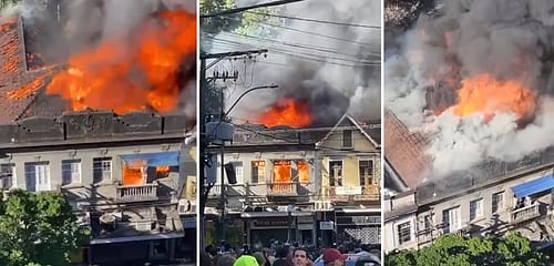 Incêndio atinge casarão histórico em Petrópolis