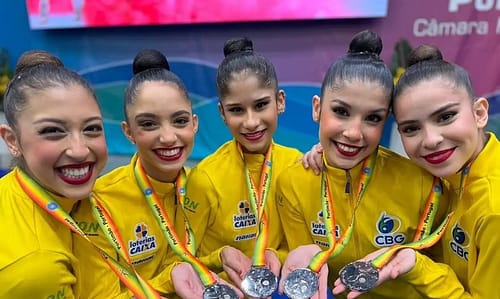 Brasileiras levam prata em etapa da Copa do Mundo de Ginástica Rítmica